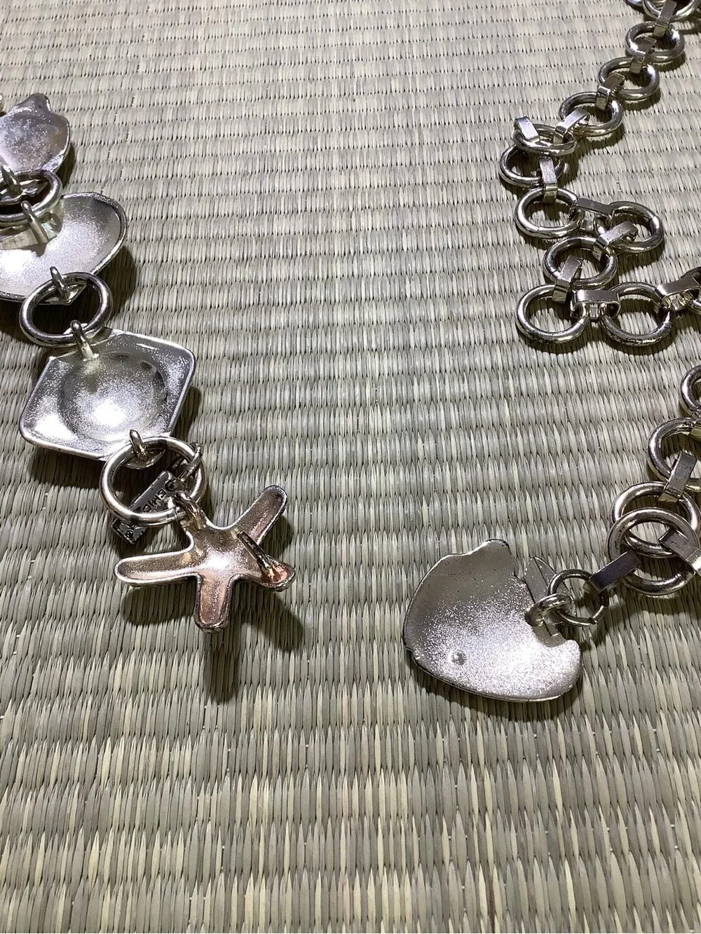 Chico’s Silver Sea Life Charm Chain Belt